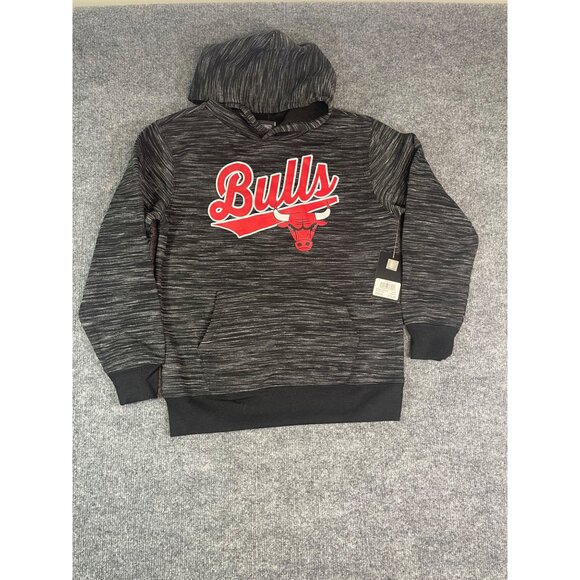 NBA Chicago Bulls youth size medium hoodie black and grey NWT - Picture 4 of 11